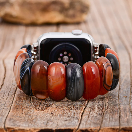 Natural Onyx Stretch Apple Watch Strap