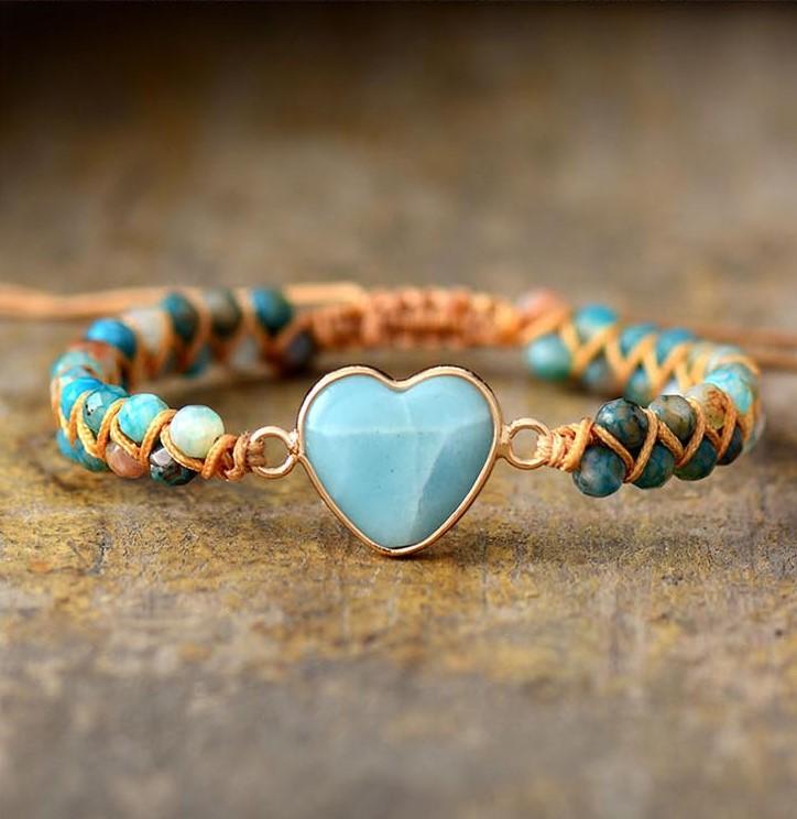 Amara Wrap Bracelet or Necklace with Amazonite – Tela Bella Jewelry