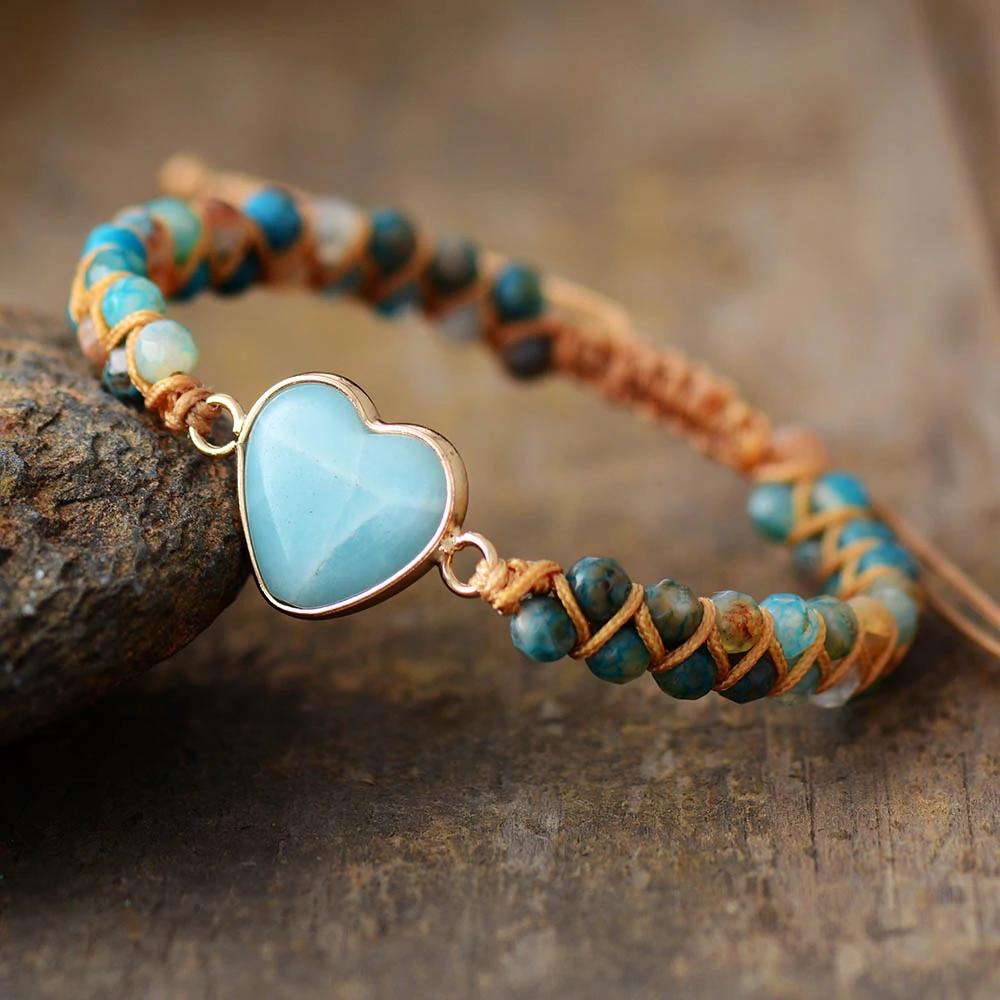 Amazonite Heart Bracelet – Third Eye Transcend