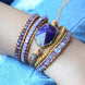Image of Bracelet Natural Amethyst Wrap Bracelet bead amethyst Third Eye Transcend amazonite mala meditation stone crysal reiki crystal healing bracelet necklace yoga bracelet yoga beads
