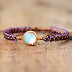 Bracelet Purple Amethyst Opal Bracelet bead amethyst Third Eye Transcend amazonite mala meditation stone crysal reiki crystal healing bracelet necklace yoga bracelet yoga beads