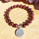 Image of Jewelry Lotus Charm Natural Garnet Bracelets Third Eye Transcend