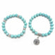 Image of Turquoise Bracelet Stacks with silver Tree of Life pendant and Silver accents 2 piece