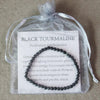 Image of Mala Bracelet Natural Black Tourmaline Mini Bracelet Third Eye Transcend