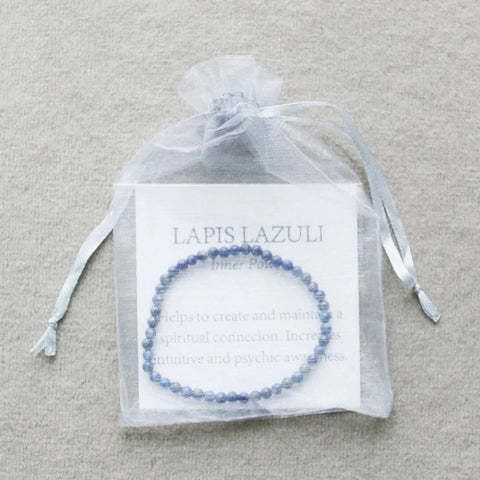 Mala Bracelet Natural Lapis Lazuli Mini Bracelet Third Eye Transcend