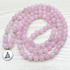 Image of Meditating Buddha Mala Bracelet of 108 beads in Natural Rose Quartz