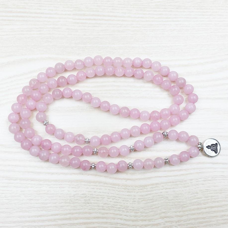 The Michelle: Rose Quartz and Freshwater Pearls Bracelet M (7 Inches)