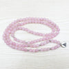 Image of Meditating Buddha Mala Bracelet of 108 beads in Natural Rose Quartz