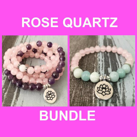 Rose Quartz Heart Bundle